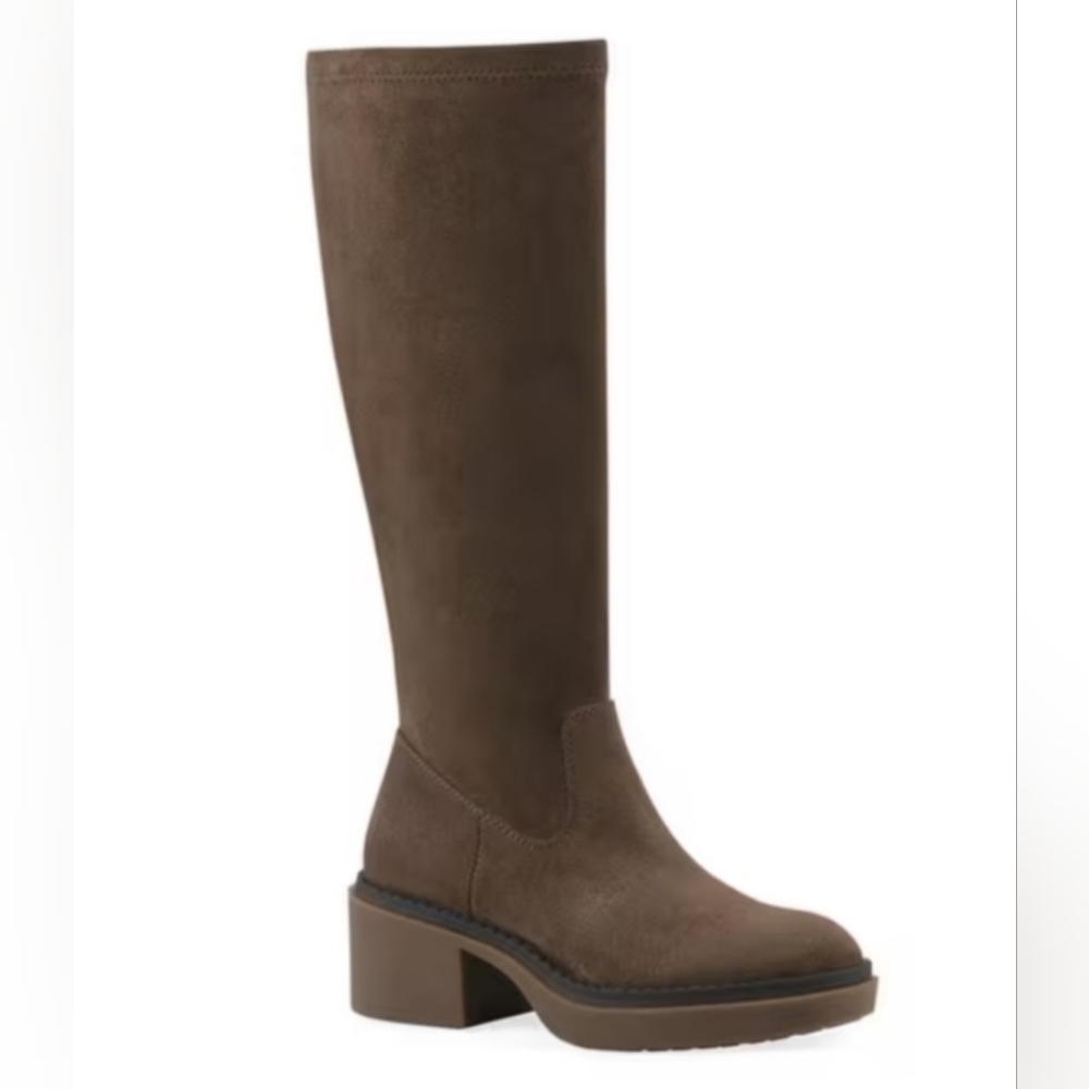 White Mountain Marcella Tall Shaft Block Heel Boot Womens Size 5.5